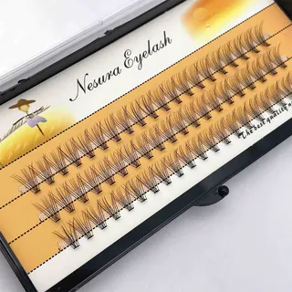 Cílios Curvados Russos 10D Pretos Profundos 60 Clusters 8-14mm Extensão Mista Criam Olhos Grandes E Sedutores em Oferta na Shopee