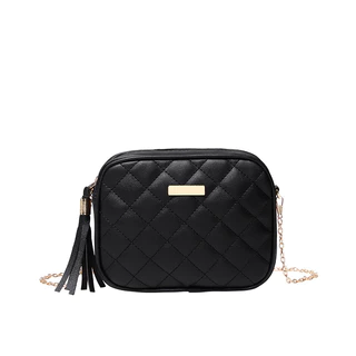Versão coreana Linha Show Line Diamond Tassel Camera Saco quadrado pequeno com ombro em corrente Diagonal Bolsa para telefone celular