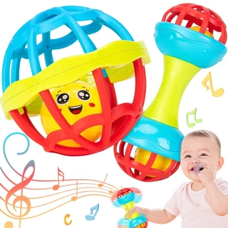 Marte Baby Rattle Toy Silicone Macio BPA Livre Teether Brinquedos