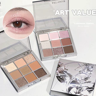 Art Value Dazzling Paleta De Sombras De Nove Cores , Pó Fino E Ricas Para Uma Sombra De Maquiagem Delicada , Sem Escalhosas Sobre O Tom De Pele Em Bastão