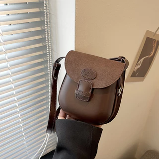 2024 Outono Inverno Moda Moda Outono Mini Bolsa Portátil para Ombro Bolsa Feminina de Costura Retro em Placa Bolsa Pequena Quadrada Textura Bolsa para Celular