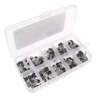 200PCS/Box BC337 BC327 2N2222 2N2907 2N3904 2N3906 S8050 S8550 A1015 C1815 10valores Sortimento De Kits De Transistores , Transistor PNP NPN TO-92