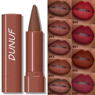 Conjunto De Delineador Labial E Batom Fosco-Formato De Giz De Cera , Ponta Cônica , Contorno Fácil , Tipos De Pele Unive