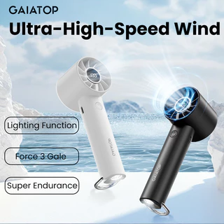 GAIATOP Mini Ventilador Portátil , Com Display Led & Lanterna , 3 Velocidades 2000mah Usb De Bateria Recarregável , Pequeno Mesa Pessoal Para Interior E Exterior