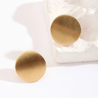 Brincos de estilo ins Style Fresh Elegant ins Temperamento Feminino Brincos Geométricos de Aço Inoxidável Brincos de Design de alto nicho Fashionable