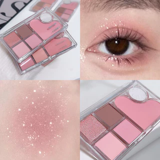 Sombra Leve Paleta de Sombra Abrangente Sombra Mate Perolada Maquiagem Rosa Maquiagem Pura Estilo Desejo Seis-Cores