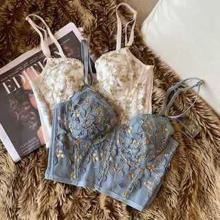 Soutien de cintura com renda francesa Retro Petal Lace Bordado Soft Hoop Destacável