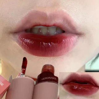 Herorange HERORANGE Mirror Mirror Lip Gloss Brilho Labial de Longa Duração Não Desbotado Coreano Puro Desejo Água Brilho Labial de Vidro Brilho Labial Feminino
