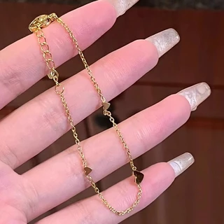 1 Unidade-Japonês Pequeno Mel ~ Mini Amor Requintado Pulseira Titânio Aço 18K Dourado Fresco Simples Temperamental All-M