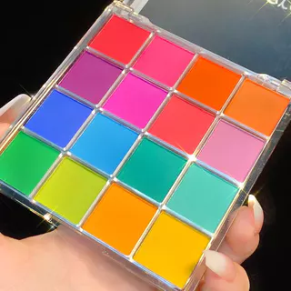 Misslara16 Paleta de Sombra Colorida Sombra Strobe Sequins Perolada Terra Mate ins Super Hot Influencer Eyeshadow