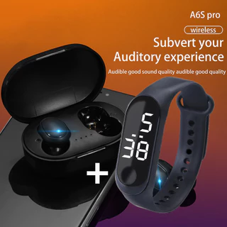 A6S Tws Bluetooth 5.0 Fones De Ouvido Sem Fio/Esportivos Estéreo Com Caixa De Carregamento Para Smartphone