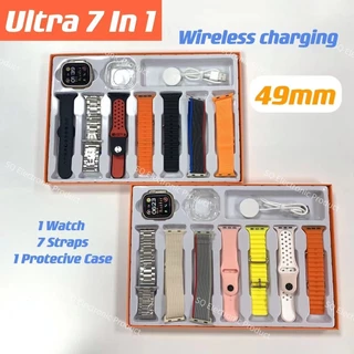 【 stock 】 S100 Ultra 9 Novo Smartwatch Relógio Inteligente 7 Em 1 Alças 49mm 2.02 Polegadas Tela De Toque Completo Watc