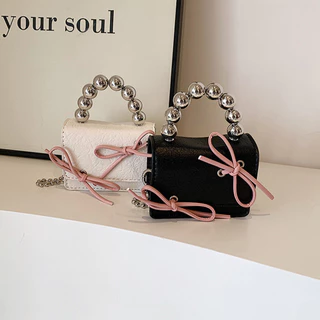 1 Pc Moda Mini Capa De Arco Sólido Cor Da Laço A Bolsa De Corpo Cruzado Ombro Para Mulheres Viagens Ao Ar Livre