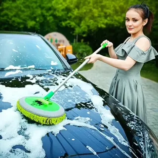 Escova De Lavagem De Carro Mop Alça Longa Limpeza Do Ferramenta De Acessórios Fibra Ultra Fina Absorção De Água Livre De