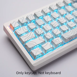 Etc. Keycap de alta linha Gravação lateral Personagens de personagens translúcidos Altura de cereja Material PBT Artesanato de sublimação Adaptar-se ao 6.25 U Espaço 61 68 75 87 98 99 100 104 108