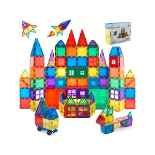 20 /33 /40pcs /60pcs Blocos magnéticos de construção de brinquedos infantis de tamanho grande, caixa de presente de construção com ímã de bricolage (cor aleatória) - Muito adequados para presentes de férias