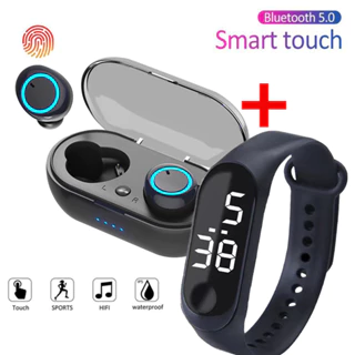 Y50 TWS 5.0 Bluetooth Fone De Ouvido Sem Fio Estéreo Fones Esportivos Microfone Para Smartphone