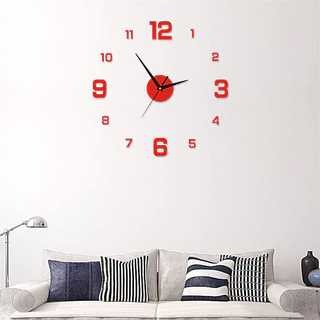Relógio digital De Parede Luminoso Sem Moldura , Adesivo Adequado Para Decoração De Sala De Estar E De Escritório