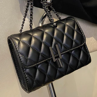 Mulheres Versátil Na Moda Senhoras Bolsa De Ombro Elegante Bordado Crossbody Com Corrente