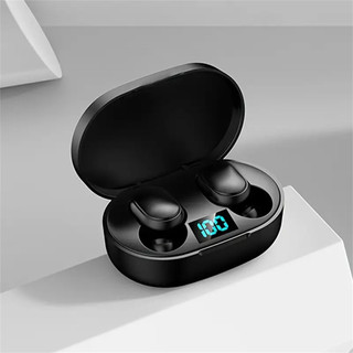 E6S Cor Preta Fones De Ouvido Sem Fio TWS Bluetooth Com Microfone Estéreo Som Cancelamento Ruído LED Display Digital Fon — foto 2 — Achou Levou Brasil