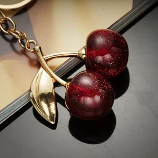 Chaveiro De Cereja Vermelha De Cristal – Chave Com Pingente De Frutas De Verão Para Mulheres , Acessórios De Bolsa , Pre em Oferta na Shopee