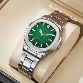 Relógio Digital Quadrado De Negócios Masculino Para Homens Com Calendário , Pulseira De Aço Inoxidável , Movimento De Qu — foto 3 — Achou Levou Brasil