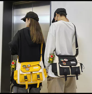 Bolsa para Mensageiro Bolsa para Mensageiro Feminina Estilo Japonês Estilo Rua Bolsa para Ombro de Grande Capacidade Bolsa Casual para Estudantes Mochila Diagonal Bolsa para Mensageiro