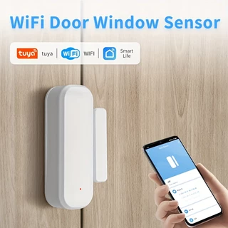 Tuya Wifi Sensor De Porta Janela Entrada Segurança Contra Roubo Alarme Vida Inteligente Magnética Alexa Google Casa