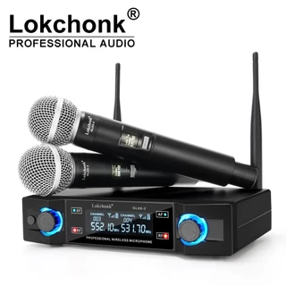 GLXD2 Sistema De Microfones Profissionais Sem Fio De Canal Duplo UHF De Freqüência Fixa Microfone De Mão Dinâmico Para Karaoke Party