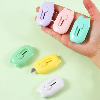 Cortador De Caixa Retrátil Bonito Mini Cortadores Facas Utilitárias Arte Ferramenta Abridor De Pacote Para Escritório ,