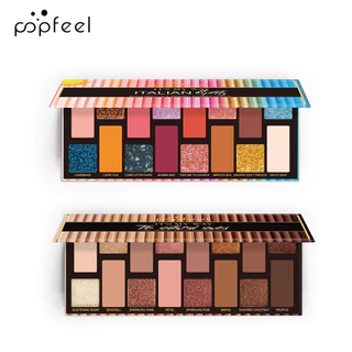 POPFEEL 16 Cores Maquiagem Nuas Paleta De Sombra Nua Cintilante Pigmento Pigment
