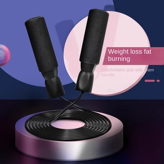 Durável , Antiderrapante , Em Forma De Vácuo , Cabo Preto De Rolamento , Corda De Saltar Para fitness , Perda De Peso , Queima De Gordura , Emagrecimento , De Fio De Aço Com Carga