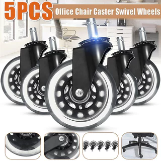 5pcs Roda Giratória De Cadeira De Escritório 5 Rodas Universais IKEA 3 Polegadas Computador universal