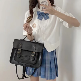 Mochila 1pc Vintage Preppy De Alta Capacidade jk/messenger Para Senhora O Exterior/Viagem