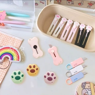 1pc bonito faca utilitária em formato especial dos desenhos animados tamanho pequeno Mini faca retrátil portátil demoliç