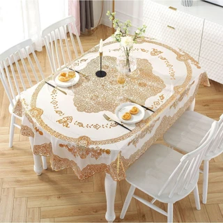1 Peça 135 * 180cm Mesa Dobrável Retrátil Toalha De Oval PVC À Prova D