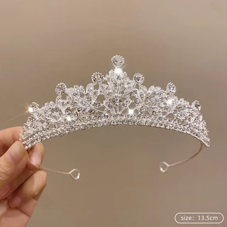 Tiara De Noiva De Cristal 3D Ajustável Para Casamentos , Concursos , Festas De Aniversário De Baile
