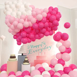 Arco De Guirlanda De Balão Rosa De Látex 100 Peças , Revelador De Gander , Casamento , Aniversário , Formatura , Feriado