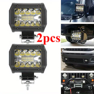 2pcs 4in Lâmpada De Trabalho De Automóvel Cubo LED Barra De Luz Holofote 12V Combinada De Alto Brilho , Adequada Para Au