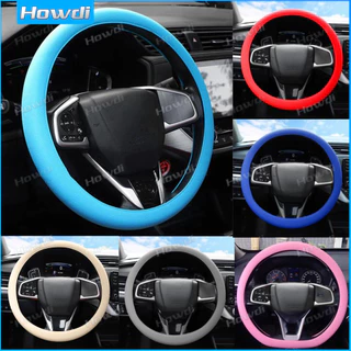 Capa De Silicone Para Volante , Cor Sólida , Antiderrapante , Instalação Simples , Protetor Universal