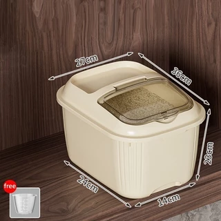 1 Pçs Casa Flip Balde De Arroz Embutido À Prova De Insetos Umidade Selado Caixa De Armazenamento Pote Tanque Farinha