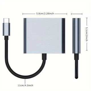 Adaptador De Cabo Conversor Fêmea 3 Em 1 Tipo C USB 3.1 Para HDTV HDMI 3.0