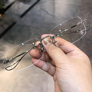 Moda Metal Sem Moldura Óculos Homem Anti Raio Azul De Proteção Contra Radiação Para Mulher