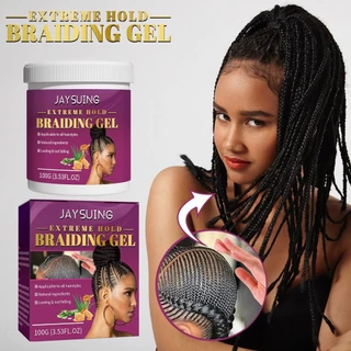 Jaysuing Gel Modelador De Cabelo 100g Hidratante Estilo Cera Trança Suja Anti-Quebra Reduzir Danos Ao Agentes De