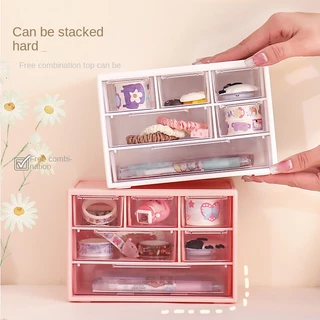 6-Grade Mini Caixa De Armazenamento De Gaveta De Mesa Ins Estilo Coreano Transparente Jóias Liugong Pindou Artesanal Con