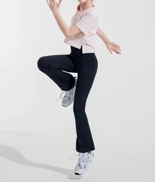 Crianças esportes botas de malha calças Lycra calças meninas cintura alta estiramento queimado calças
