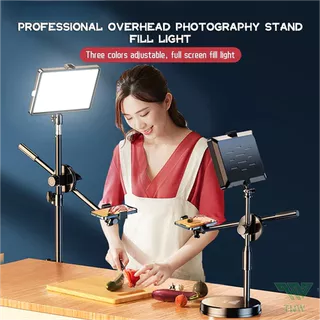 Tripé De Luz De Preenchimento Com Suporte De Telefone Para Mesa , Tiro Aéreo , Transmissão Ao Vivo