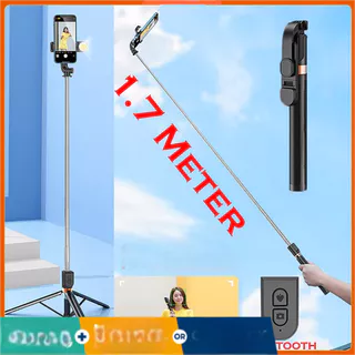 Tripé Monopé Extensível Sem Fio Para Selfie , 1.7 Metros , Compatível Com Bluetooth , Bastão De