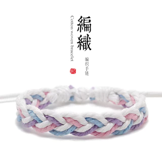 Outono inverno novo estilo algodão linho pulseira mão-tecido cor Original simples moda