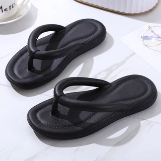 Chinelos de sola grossa merda-pisando chinelos de sola grossa antiderrapante casa moda ao ar livre usar simples Flip-Flo
